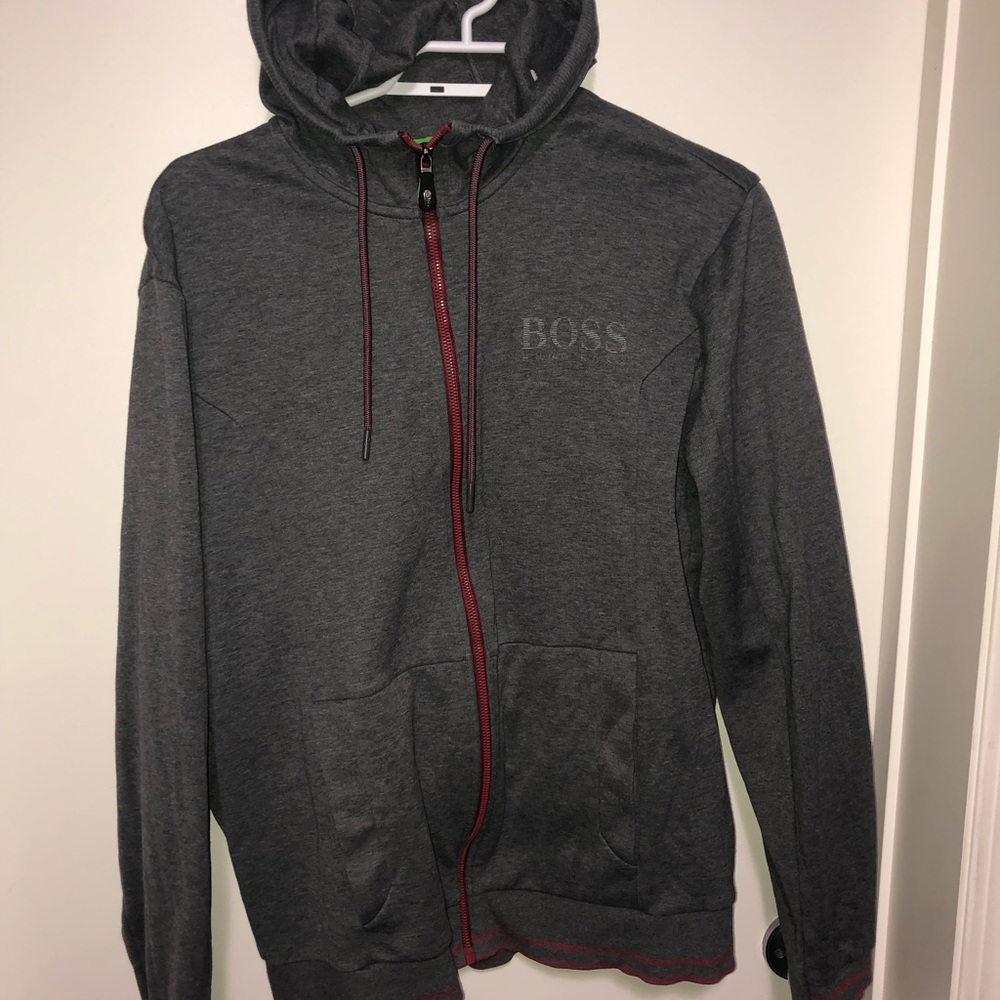 Hugo boss green , zip up hoodie